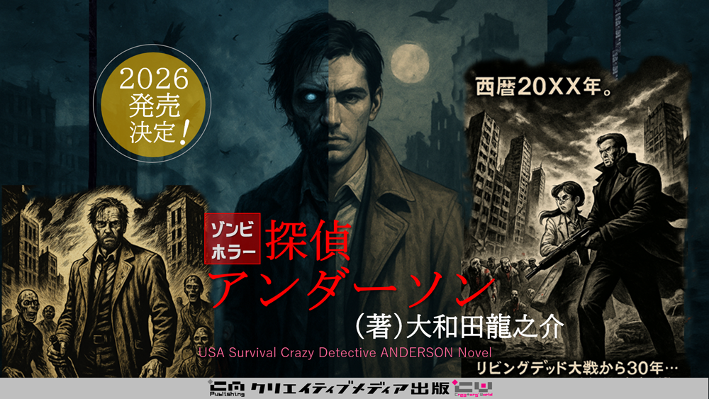 ２■新刊予告　ホラー　ゾンビ探偵アンダーソン　大和田龍之介　クリエイティブメディア出版　クリエイタターズワールド　CW　出版ブランディング思考　松田提樹　武左　編集