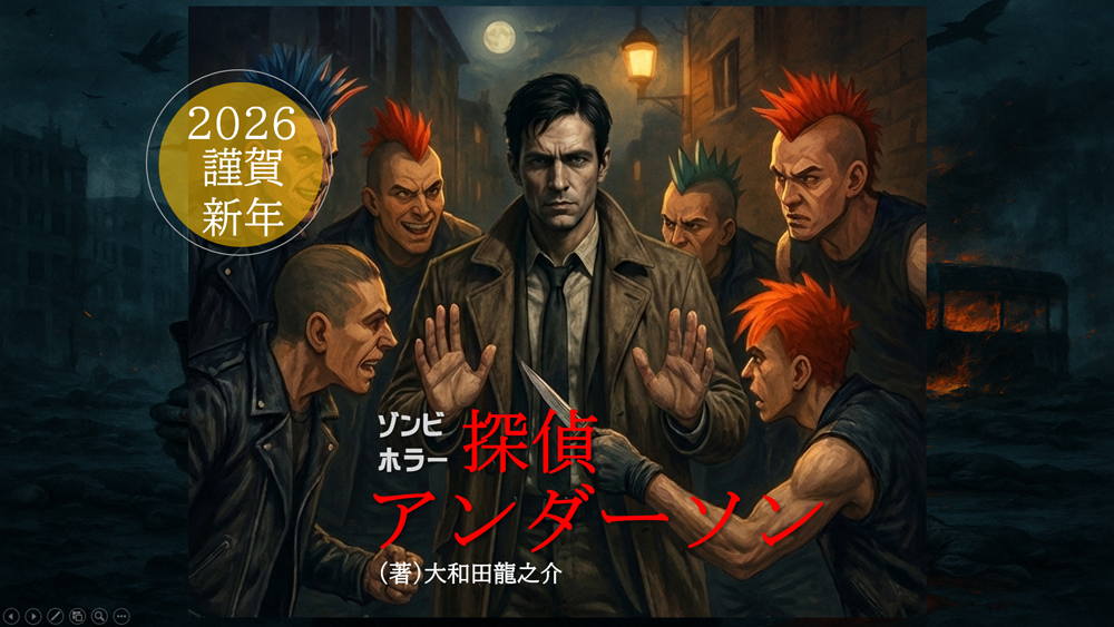 ■2026年・謹賀新年　探偵アンダーソン　チンピラに絡まれるが圧倒　クリエイティブメディア出版　クリエイターズワールド　出版ブランディング思考　大和田龍之介　松田提樹　タケヒダリ　武左　