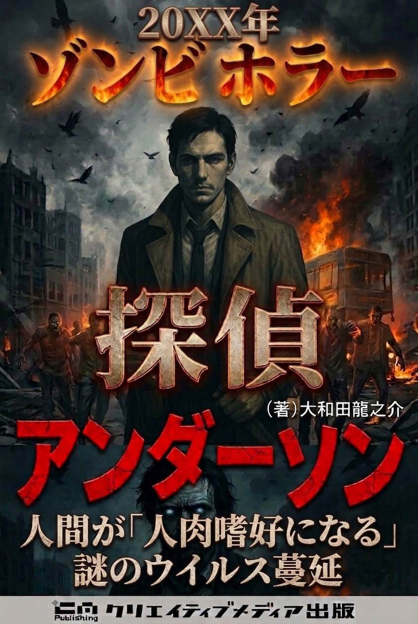 【新刊】ゾンビ探偵アンダーソン　（著）大和田龍之介　出版ブランディング思考　松田提樹 「西暦20XX年」人類を襲う「人間が人肉嗜好になる」謎のウイルス蔓延からの生き残れ!!