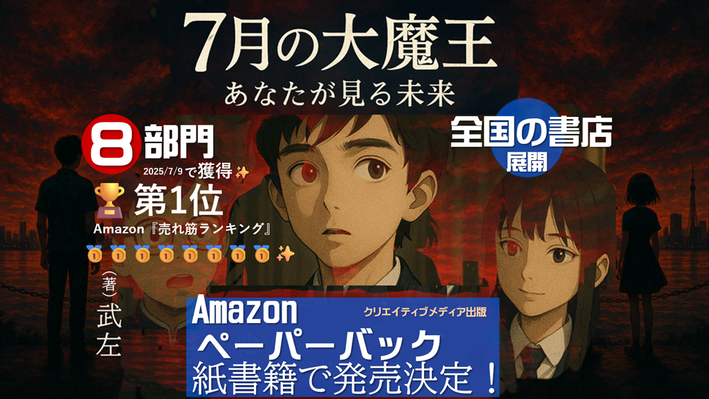 7月の大魔王　武左（タケヒダリ）クリエイティブメディア出版　クリエイターズワールド　売れ筋ランキング1位　8部門獲得　出版ブランディング思考　松田提樹